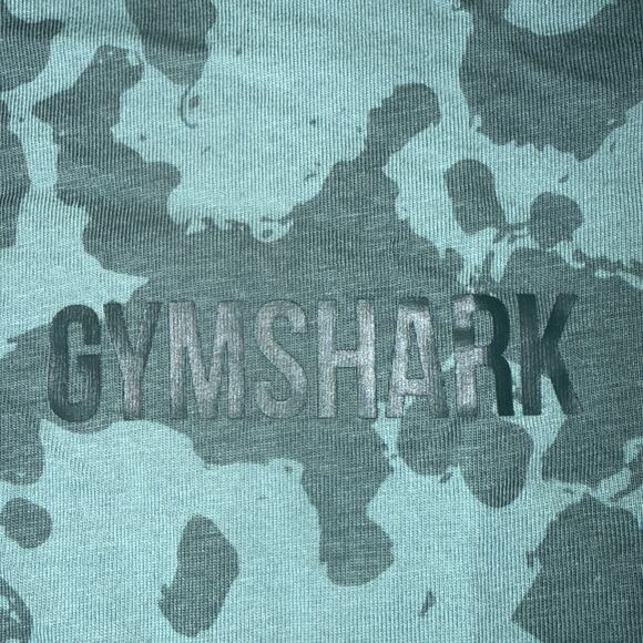 Gymshark Women's Camo Graphic Print Oversized Cotton T-Shirt Green Size Med - Picture 6 of 7